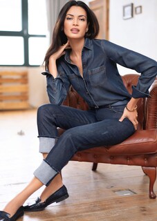 Jeanshemd mit Druckknöpfen thumbnail 2