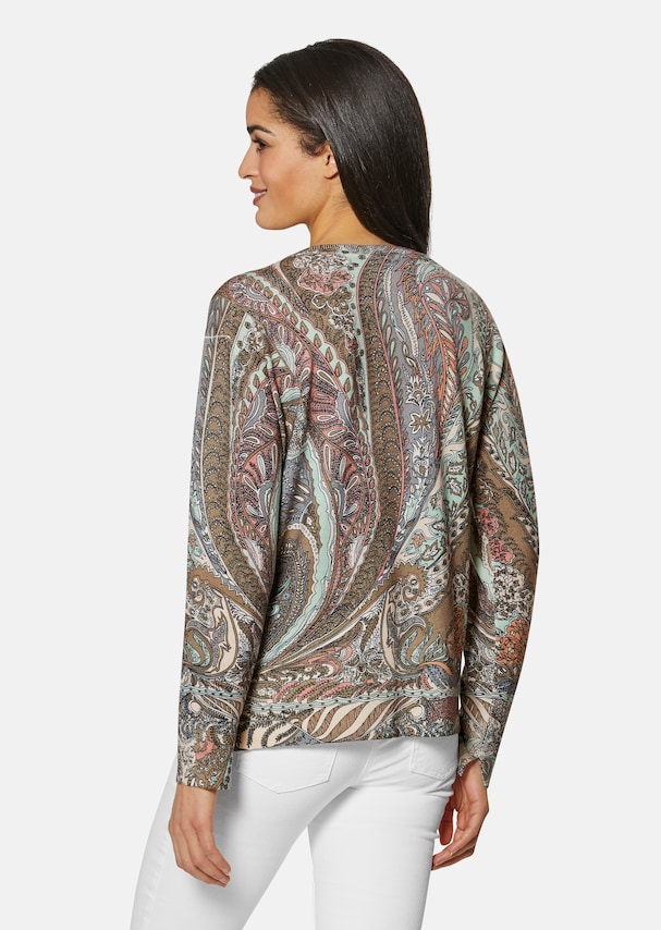 The round-neck jumper with paisley pattern 2