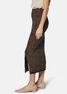 Knitted skirt in two-tone effect with decorative button placket thumbnail 4