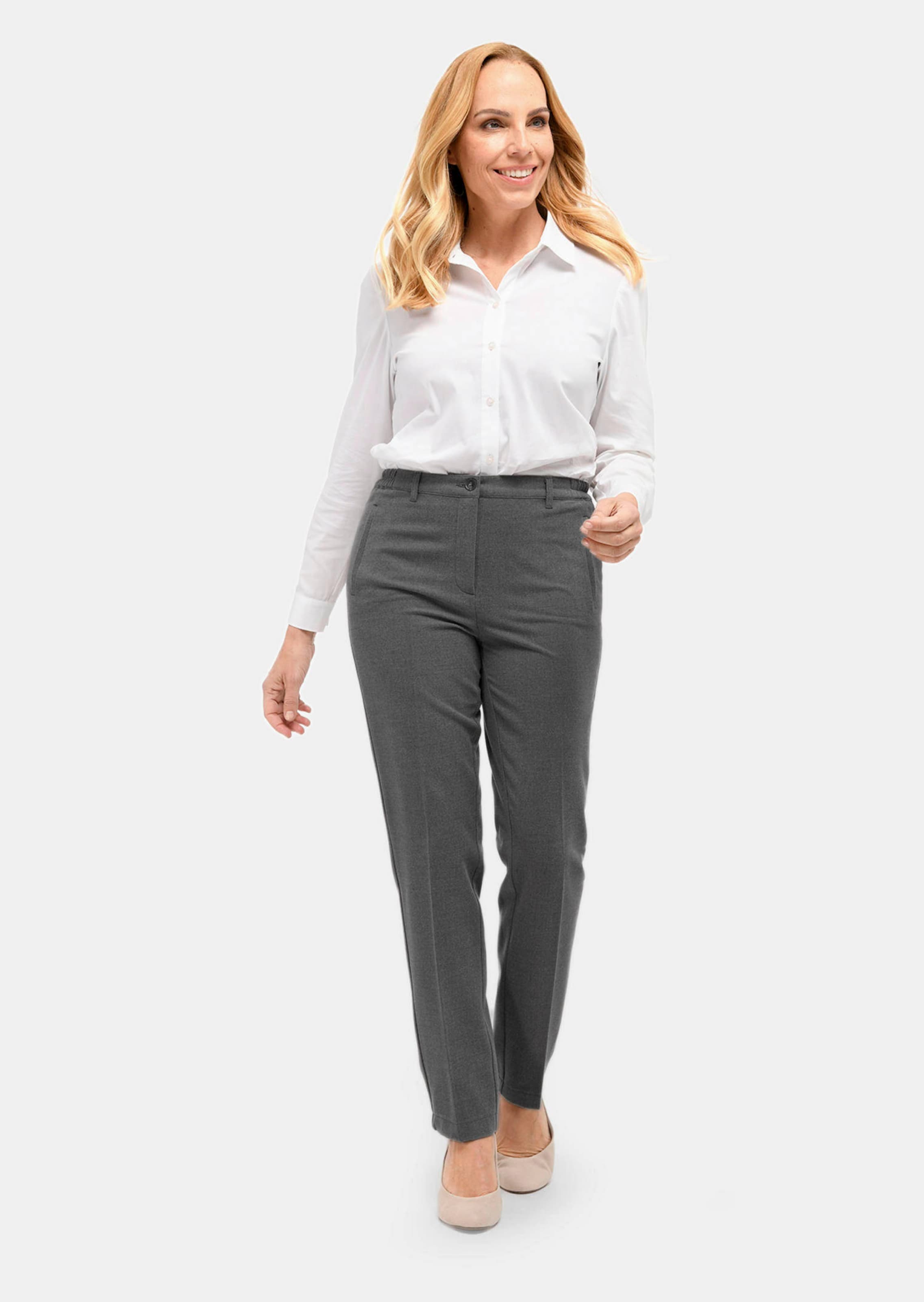 Pantalon en flanelle ANNA - gris - Gr. 46 de Goldner Fashion