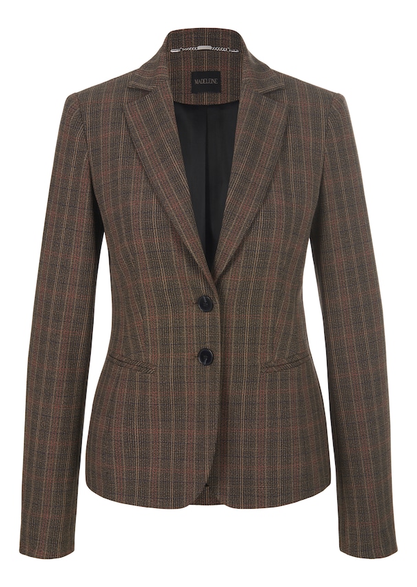Check blazer in French couture style