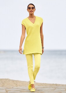 Cotton jumper with 3D cable knit mix thumbnail 7