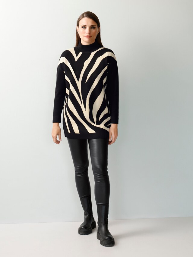 Longpullover mit Fledermausärmeln 1