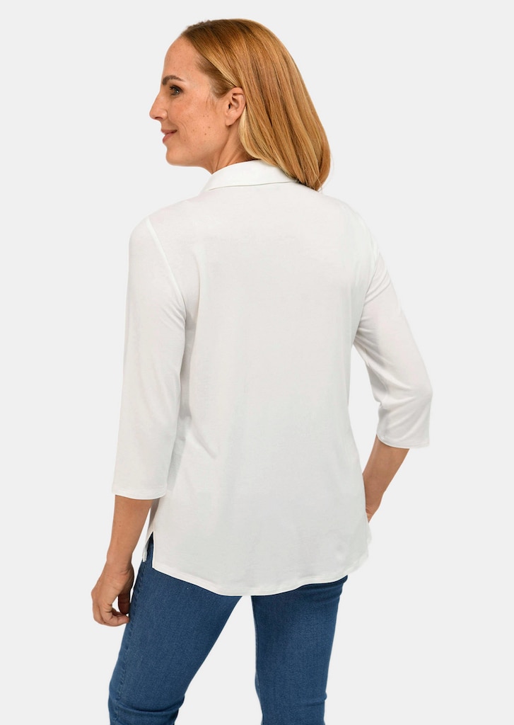 Klassieke, hoogwaardige jersey blouse van duurzaam verbouwde grondstoffen 1