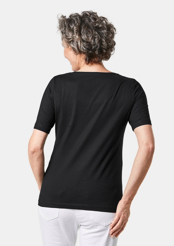 T-Shirt mit Glitzersteinchen-Applikation 1
