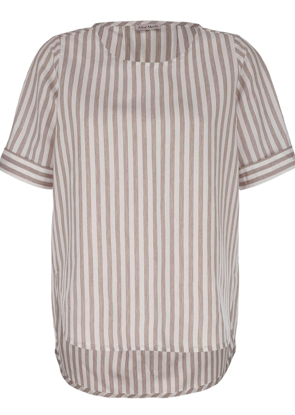 Streifenbluse mit Halbarm 4