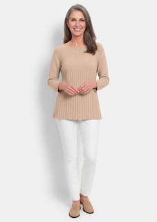 A-lijn tricot pullover met katoen thumbnail 2