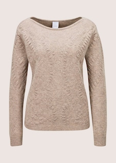 Pullover mit Kaschmir und Strukturstrick thumbnail 6
