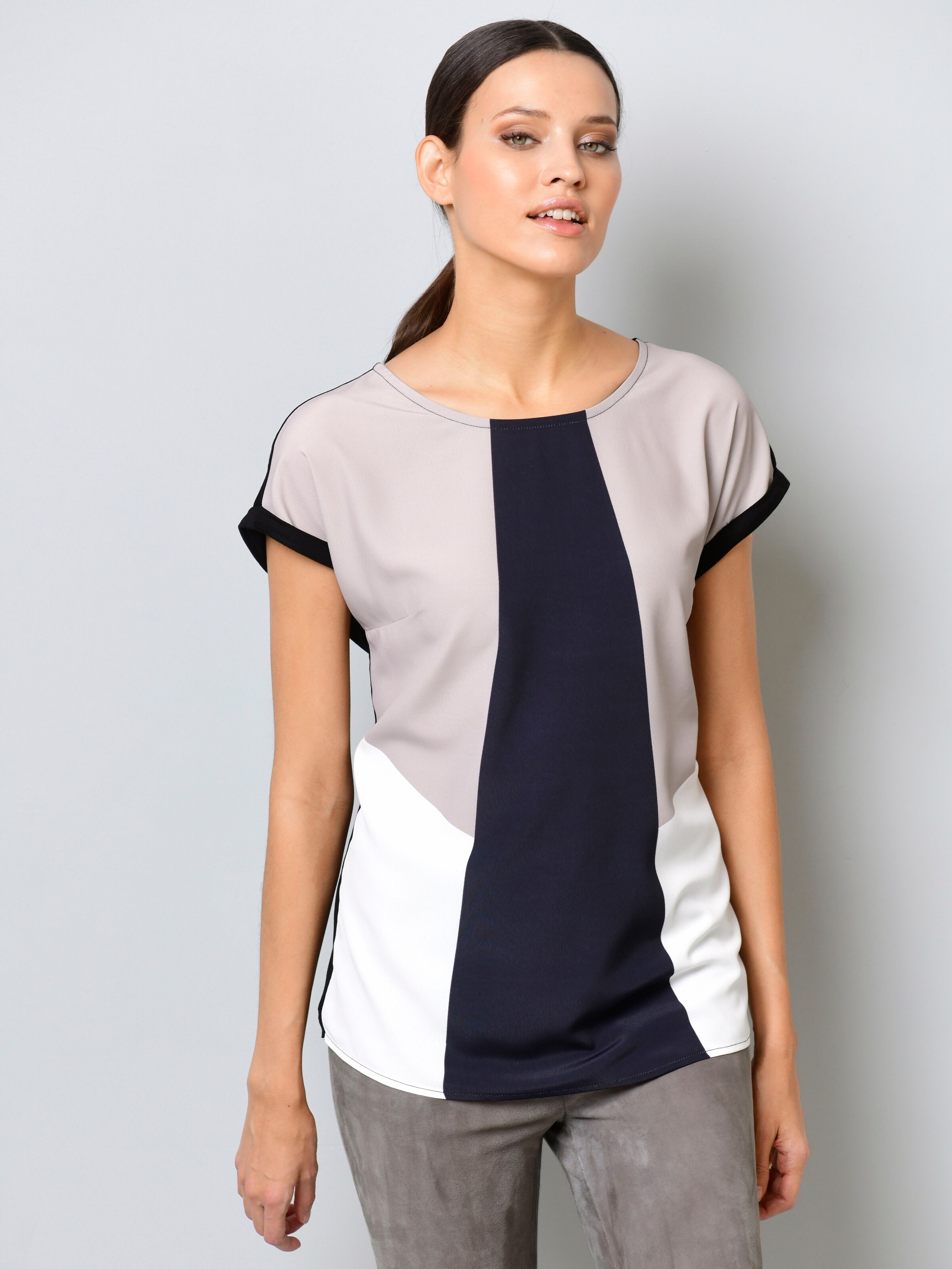 Shirt mit Colorblockdruck im Vorderteil