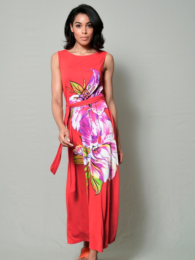 Strandkleid mit großem Blumendruck 5