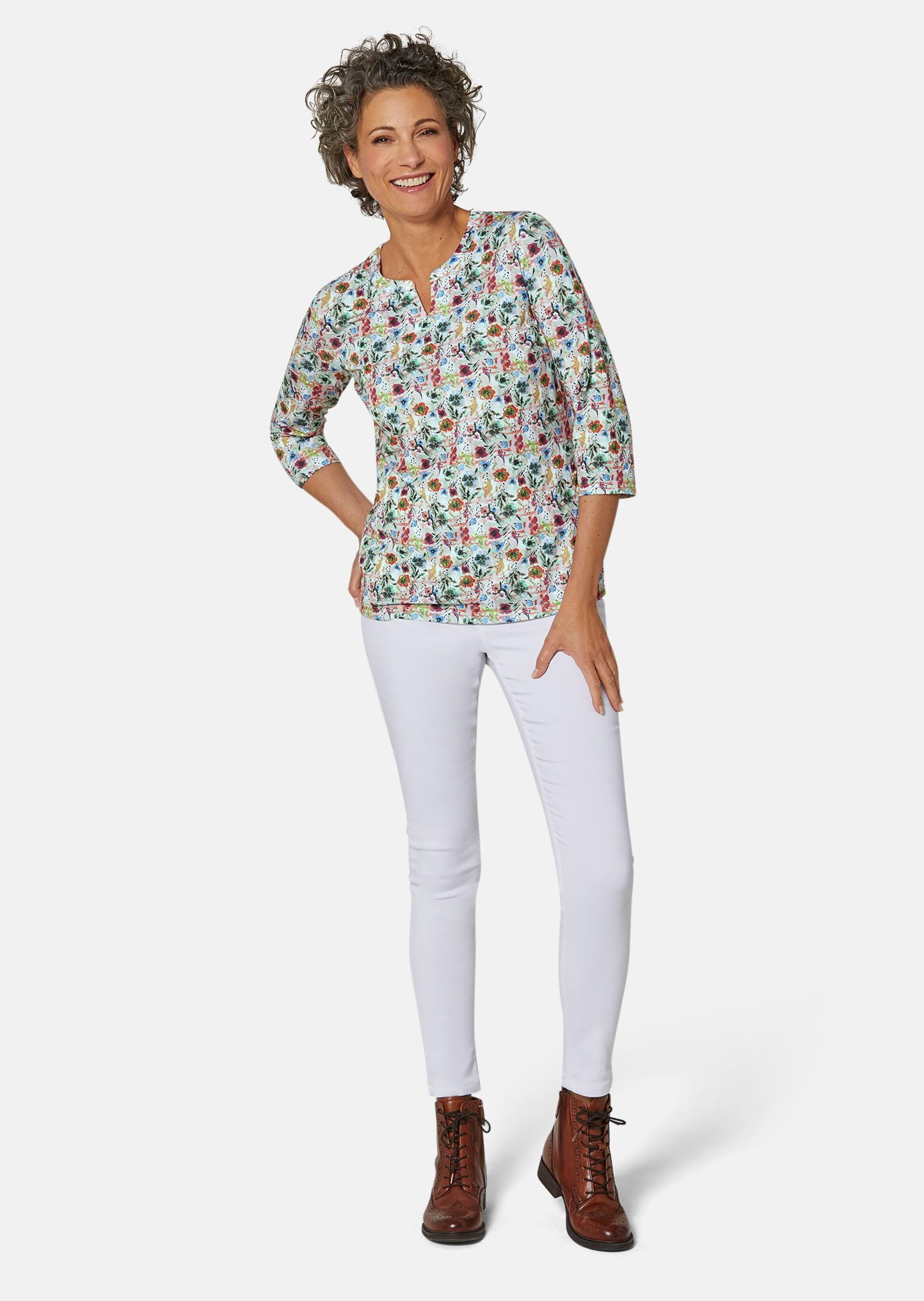 T-shirt à fleurs - multicolore / à motifs - Gr. 20 de Goldner Fashion