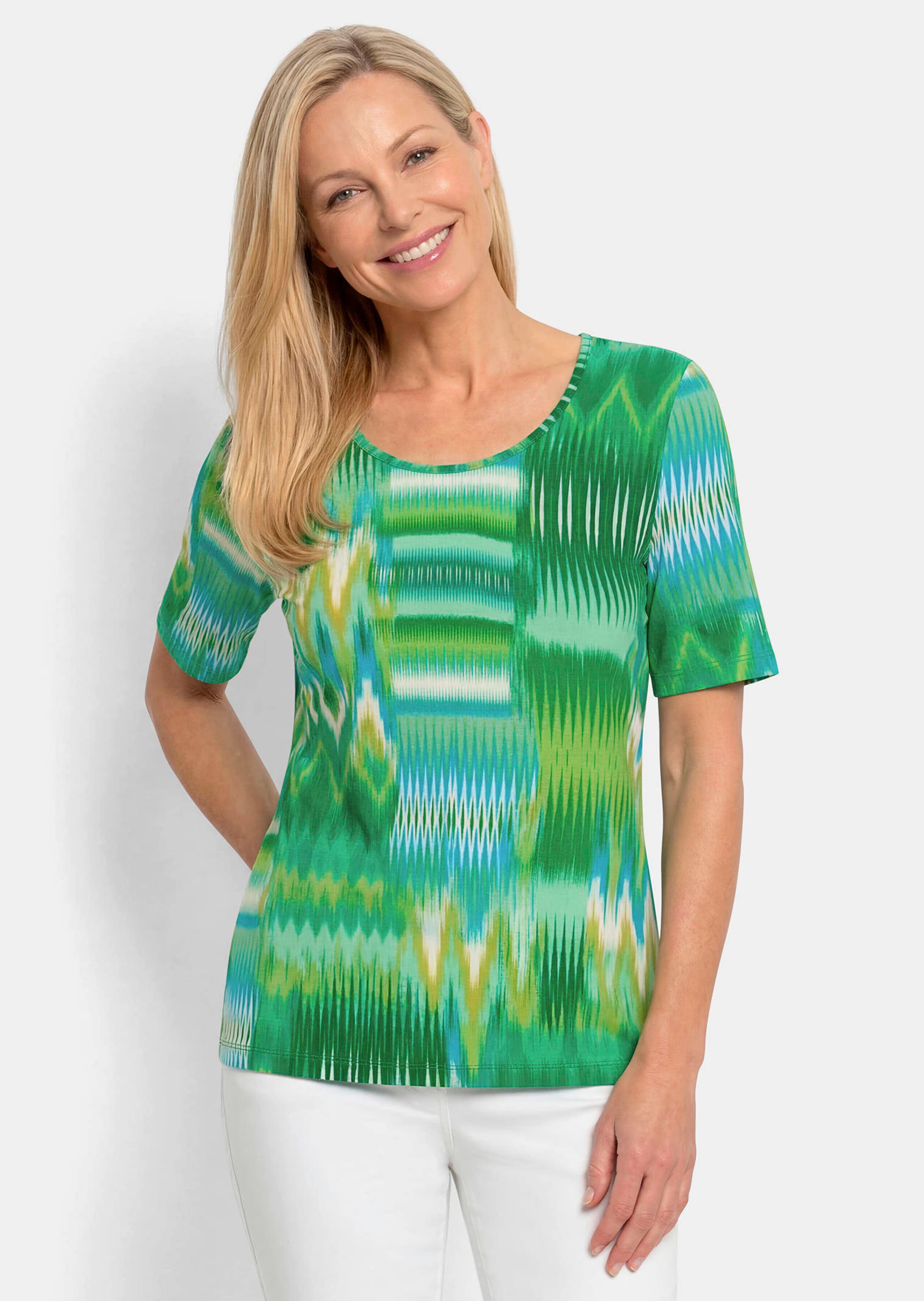 Viskoseshirt mit Zickzackmuster