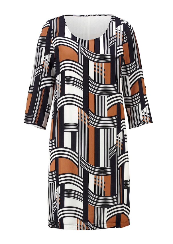 Kleid mit grafischem Dessin 4
