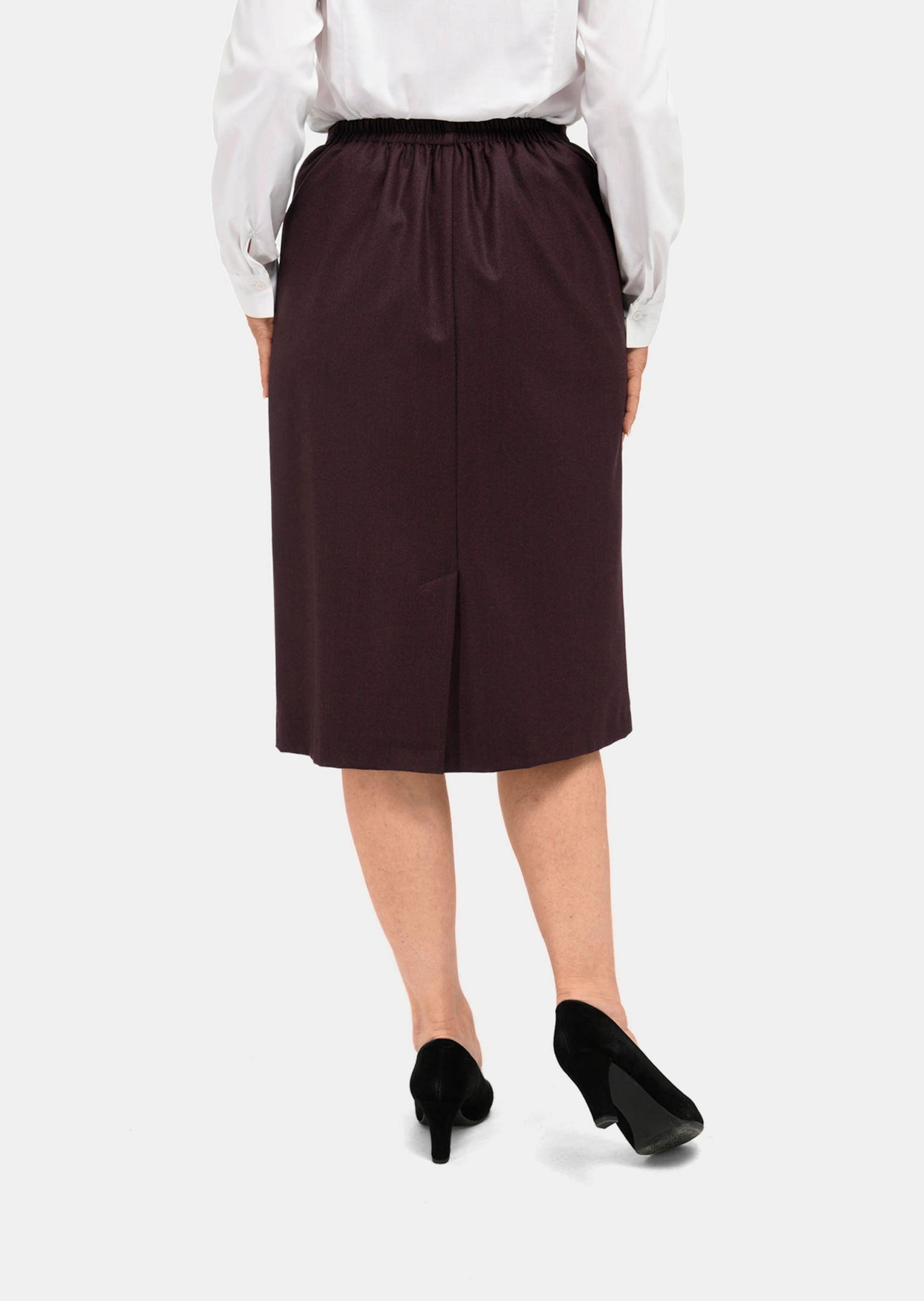 Jupe classique en laine vierge - bordeaux / chiné - Gr. 24 de Goldner Fashion