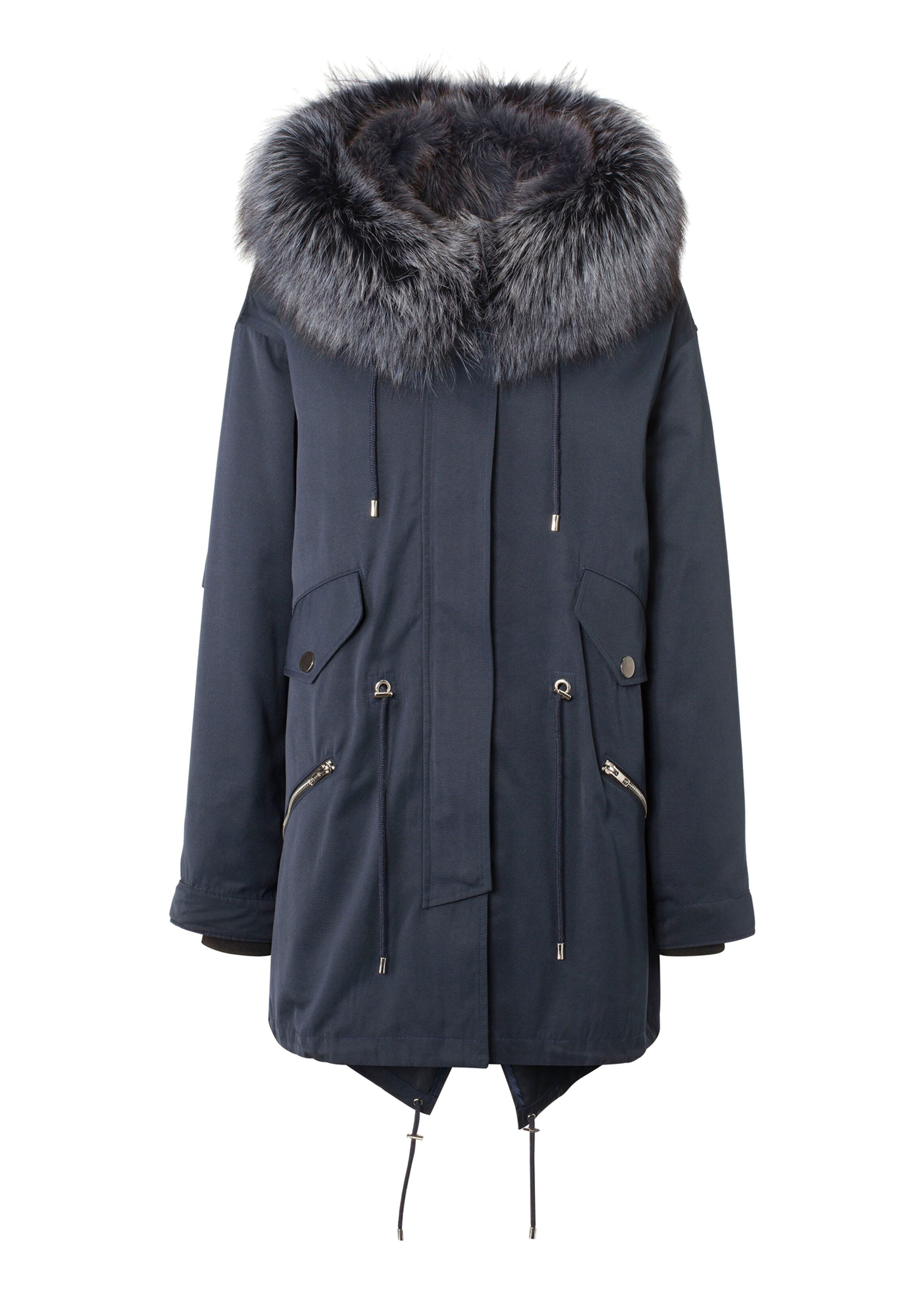 Kapuzen-Parka mit abnehmbarem Pelz