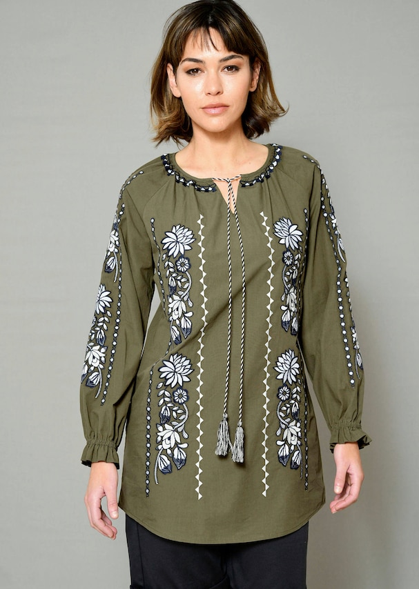 Tunika mit BlumenStückerei