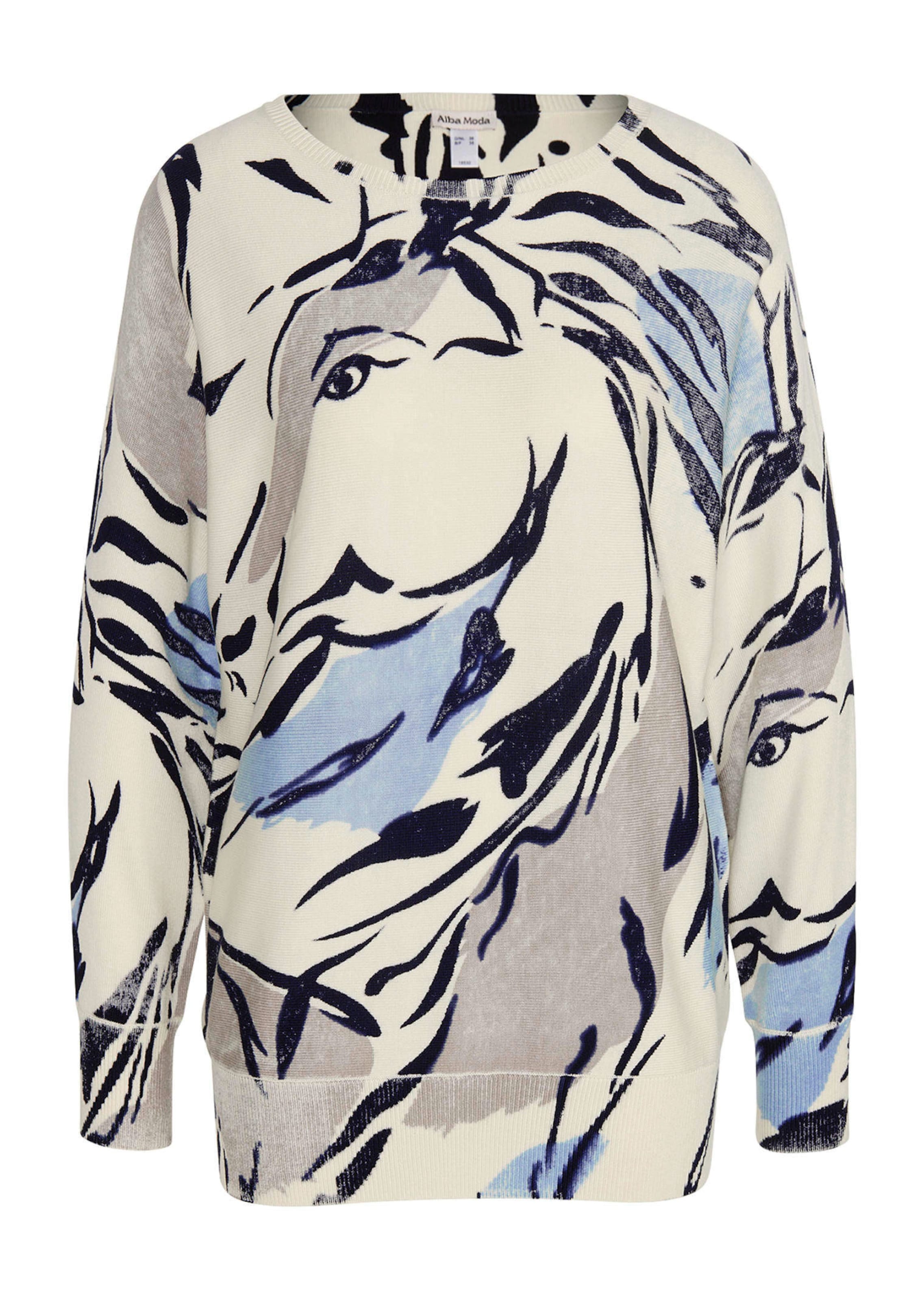 Stehkragen Pullover Alba Moda Pullover Blau Pullover In Ecru