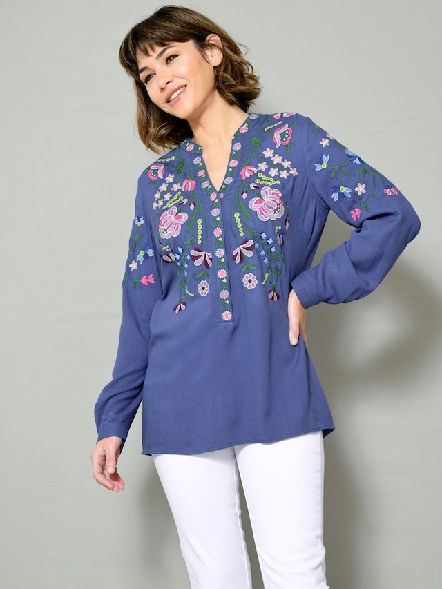 Tunika mit dekorativer Stückerei