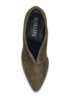 Suede ankle boot with block heel thumbnail 3