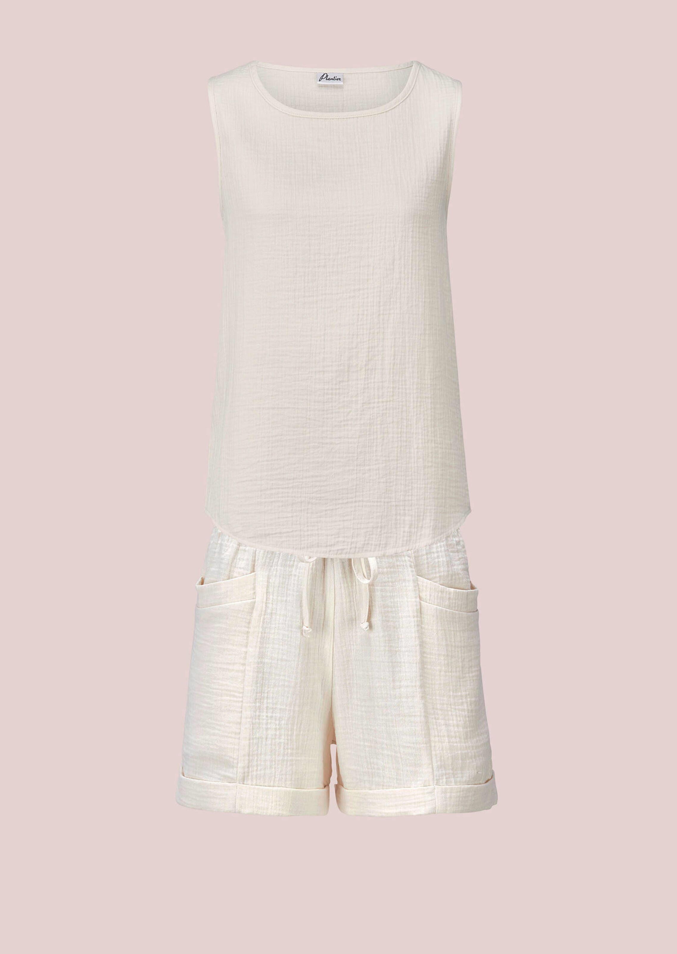 Shorty-Set aus Baumwoll-Musselin