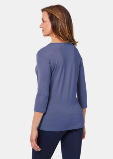 T-shirt à encolure en V et manches 3/4 thumbnail 3