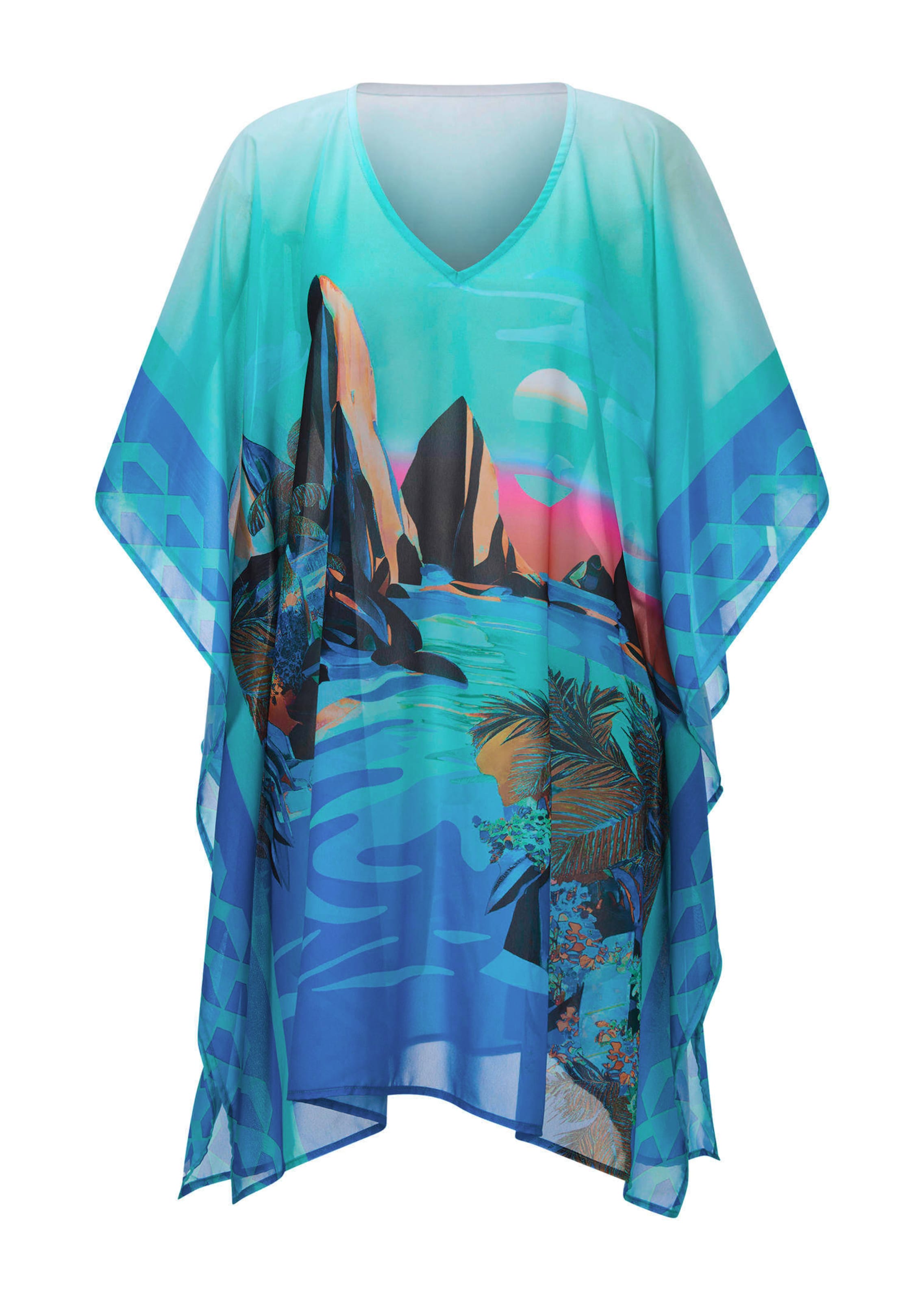 Strandponcho van luchtig materiaal