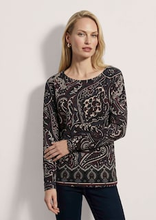 Sweatshirt met paisleyprint en vleermuismouwen thumbnail 1