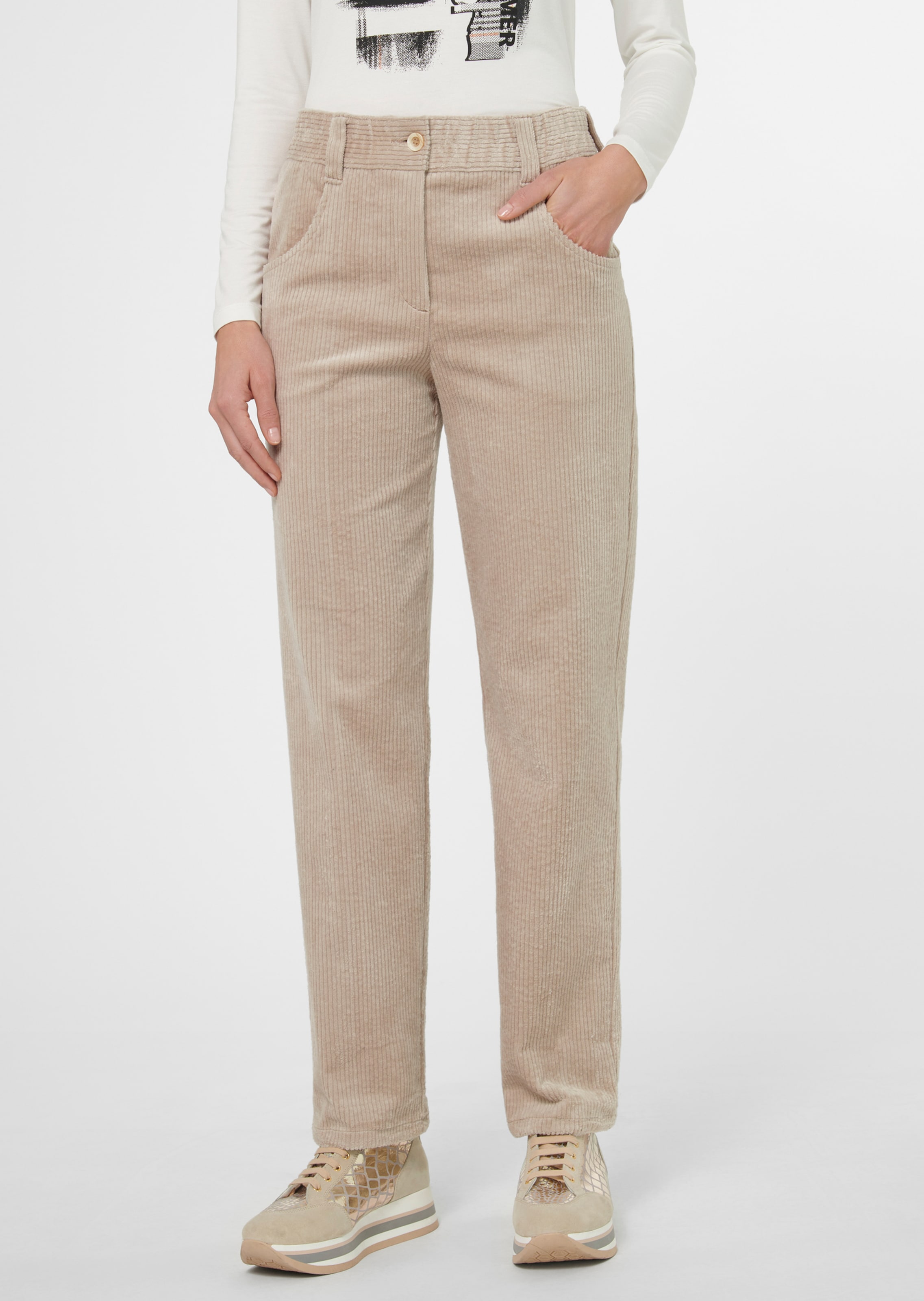 Corduroy broek met elastische band