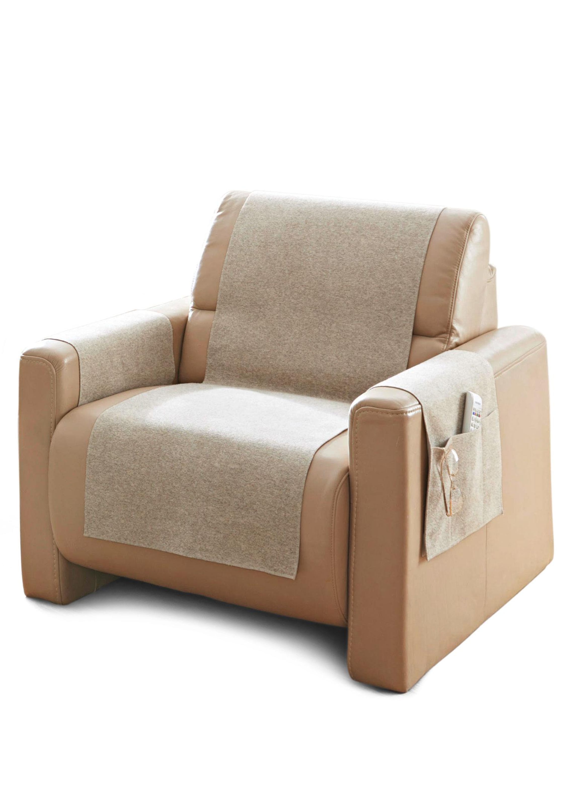Jetés de fauteuil et de canapé - taupe - Gr. 35 x 55 cm de Goldner Fashion