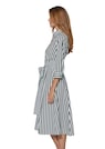 Striped shirt dress with tie sash thumbnail 4