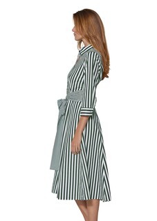 Striped shirt dress with tie sash thumbnail 4