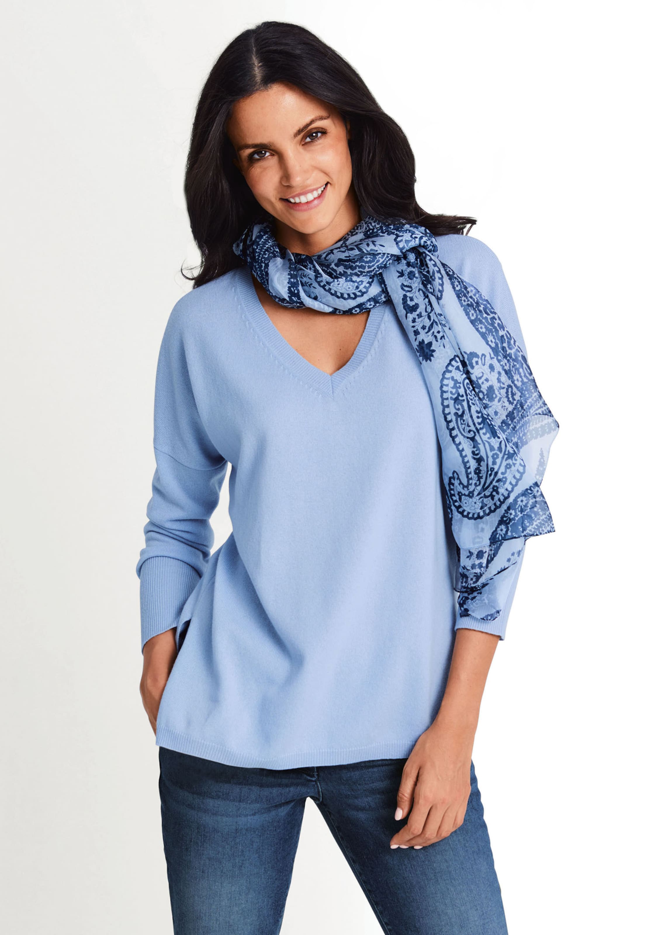 Madeleine V-Ausschnitt-Pullover store blau Casual-Look