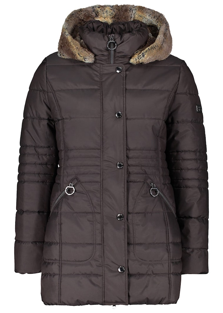 Steppjacke mit kuscheliger Kapuze