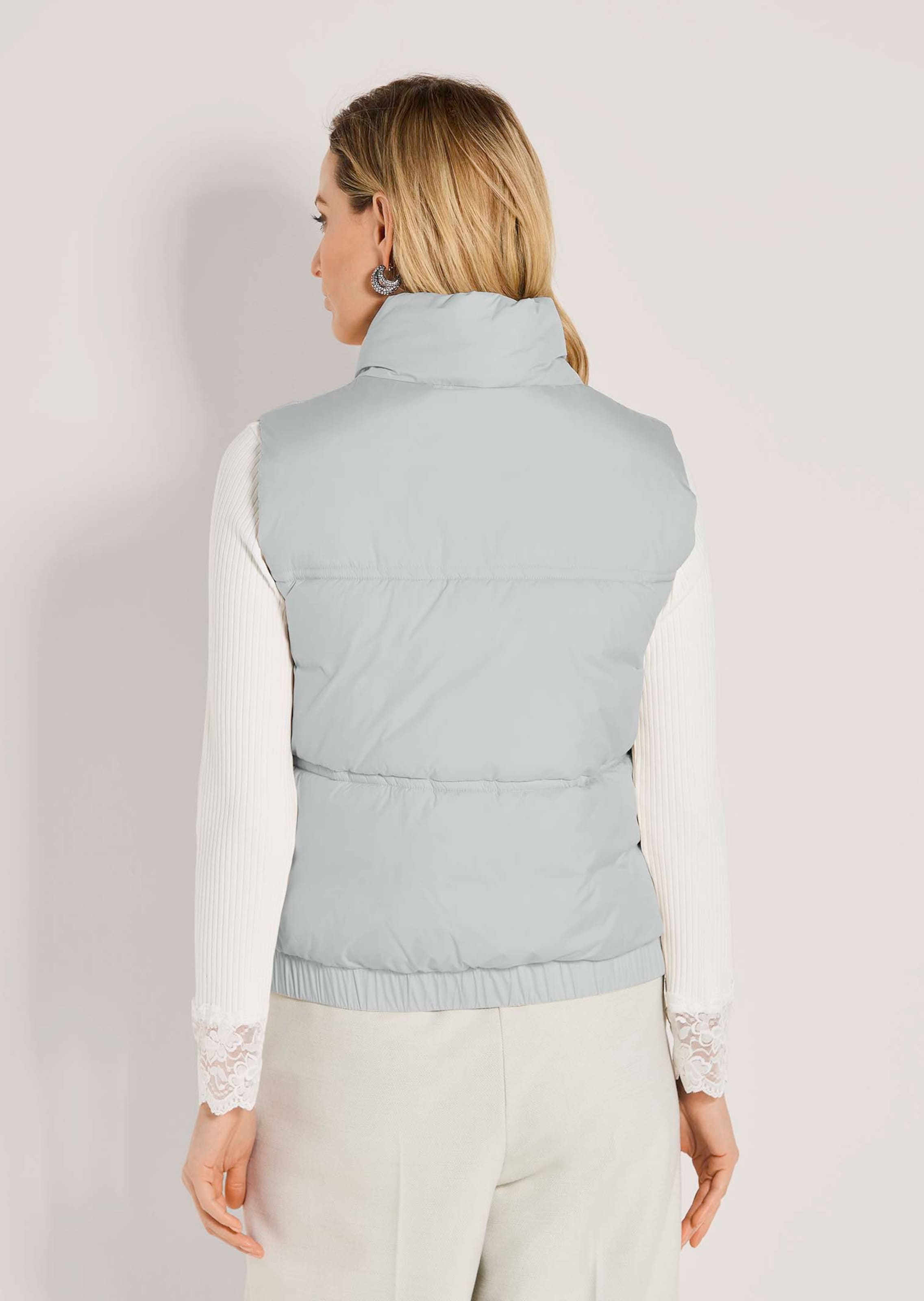 Gilet Femme Sans Manches Oversize Matelassé Gris Acier - Manteau A2Z