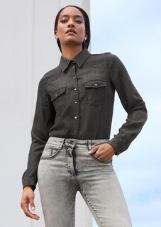 Hemdbluse im Denim-Look thumbnail 7
