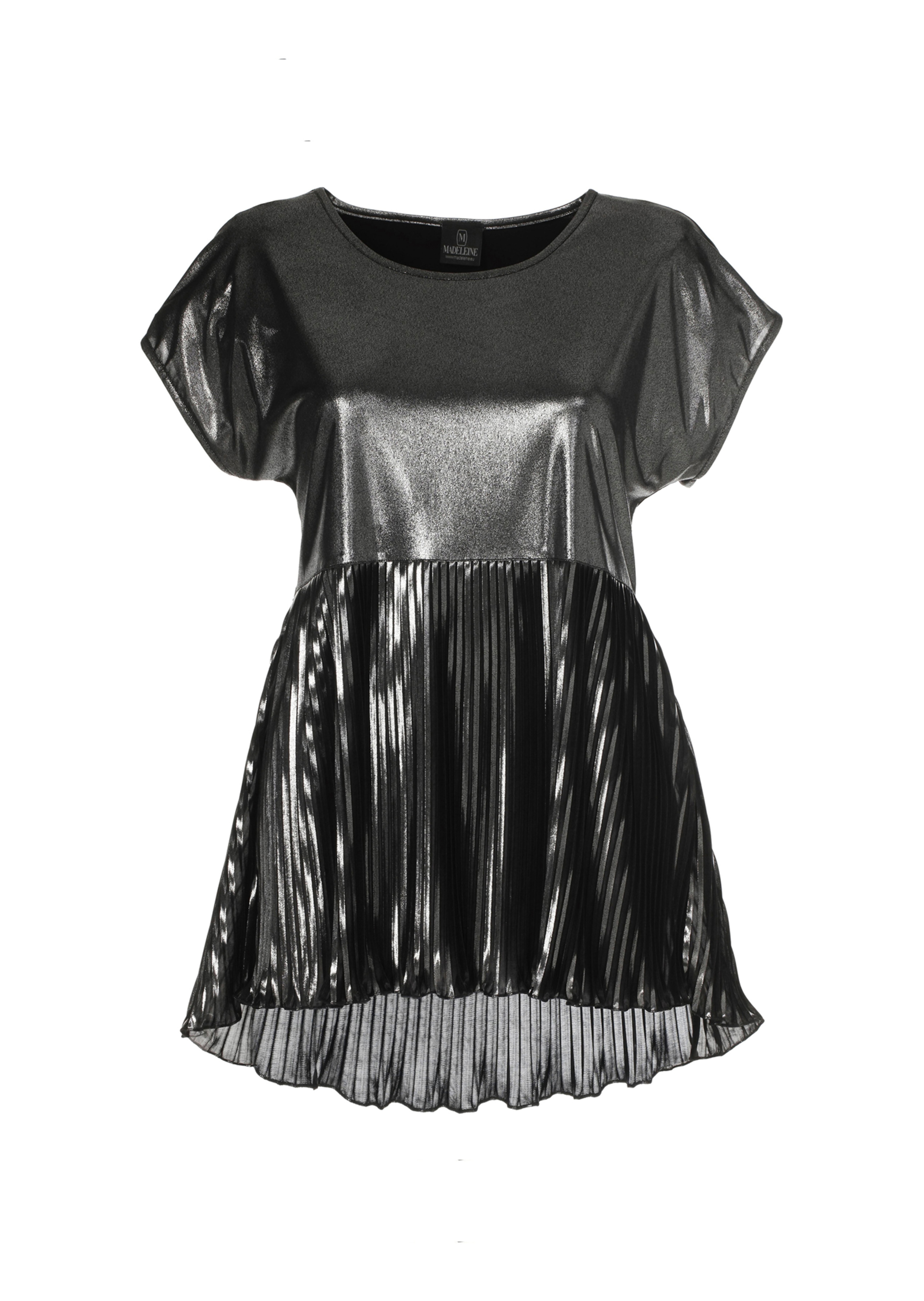 Metallic-Shirt mit Plissee