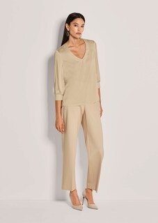 Blusenshirt aus Seidenstretch mit V-Ausschnitt thumbnail 2