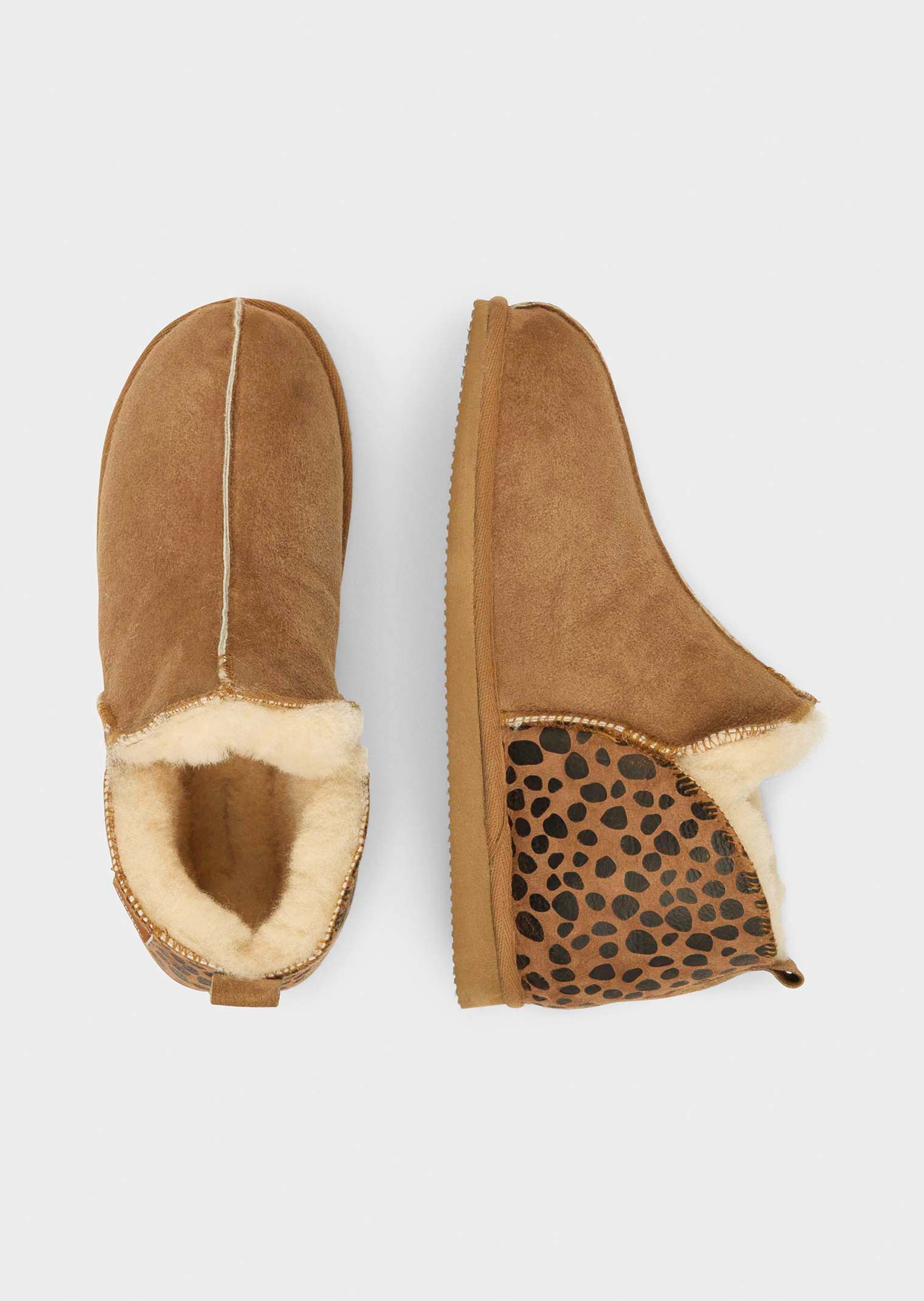 Kotitossut - kamelinruskea / musta / kuvioll. - Gr. 38 - Goldner Fashion