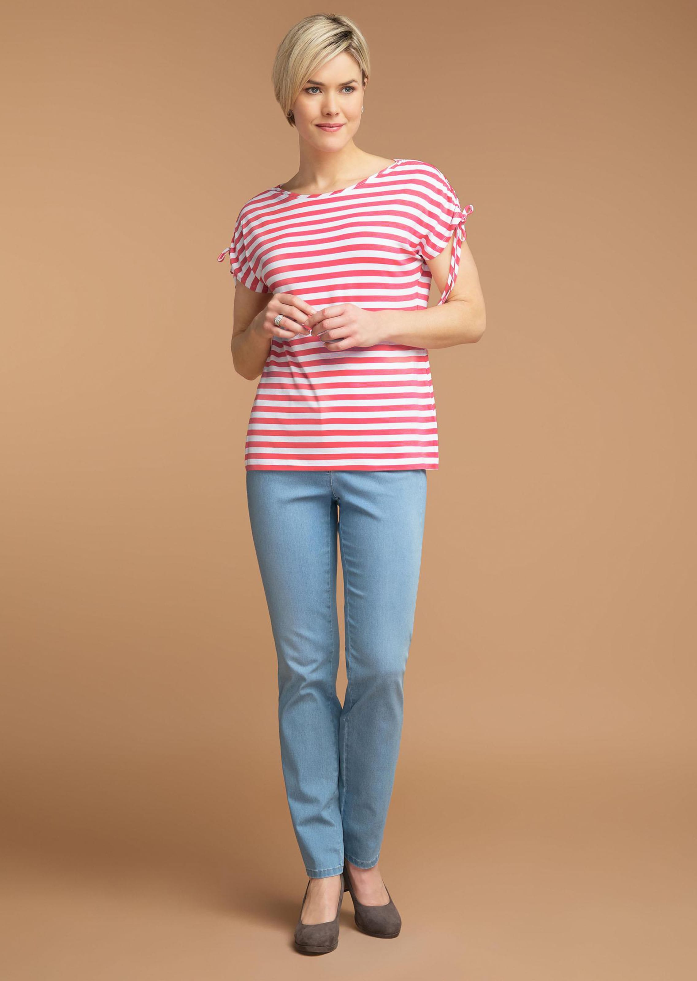 T-shirt rayé - corail / blanc - Gr. 23 de Goldner Fashion