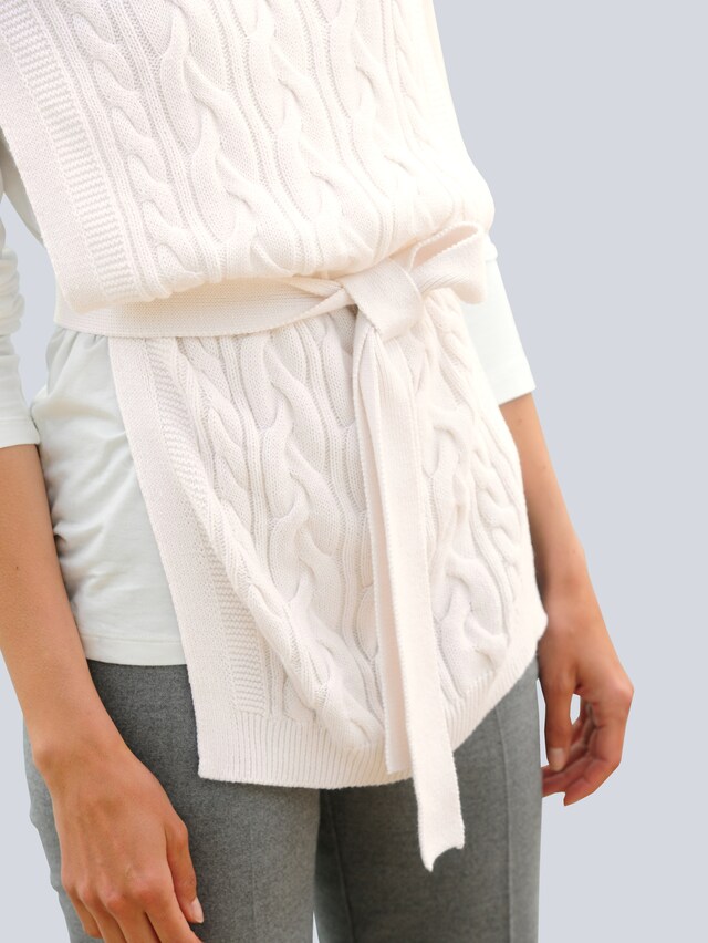 Pullunder im effekvollen Strickmix