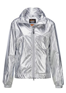 Silbern glänzende Blouson-Jacke thumbnail 4