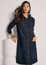 Fashionable denim dress in a shirt blouse style thumbnail 4