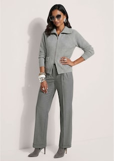 Tricot jasje in blousonstijl met 2-wegritssluiting thumbnail 4