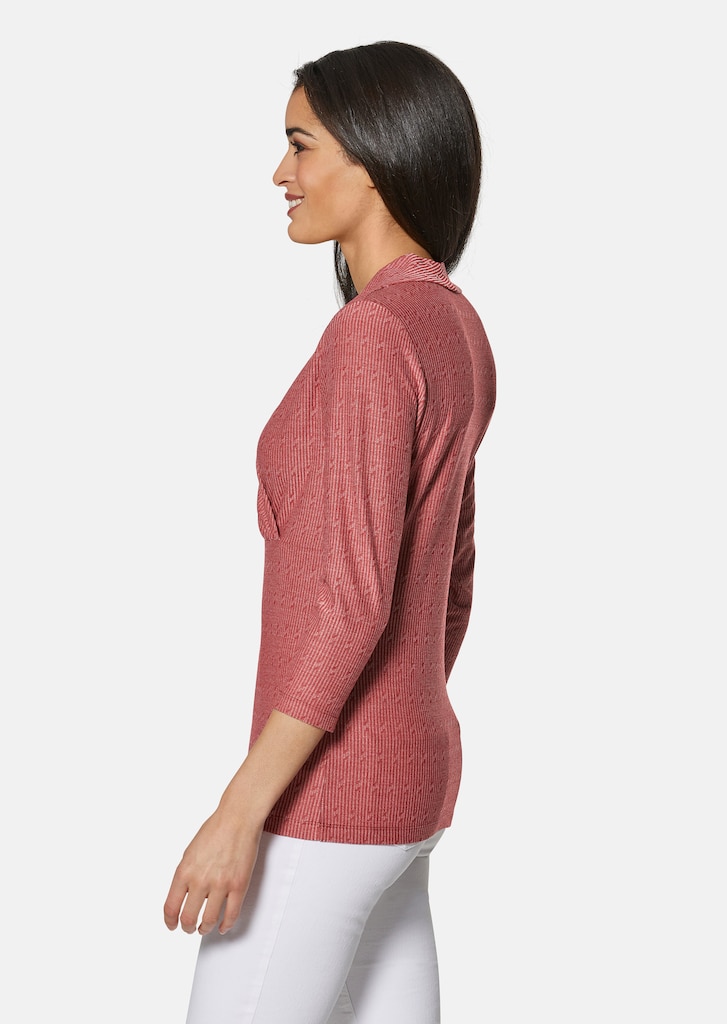 Shirt with 3/4-length sleeves and fashionable gathering 3