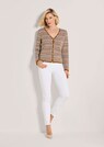Narrow cardigan with multicoloured stripe pattern thumbnail 2