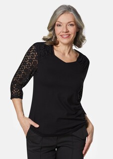 T-shirt avec manches en dentelle thumbnail 1