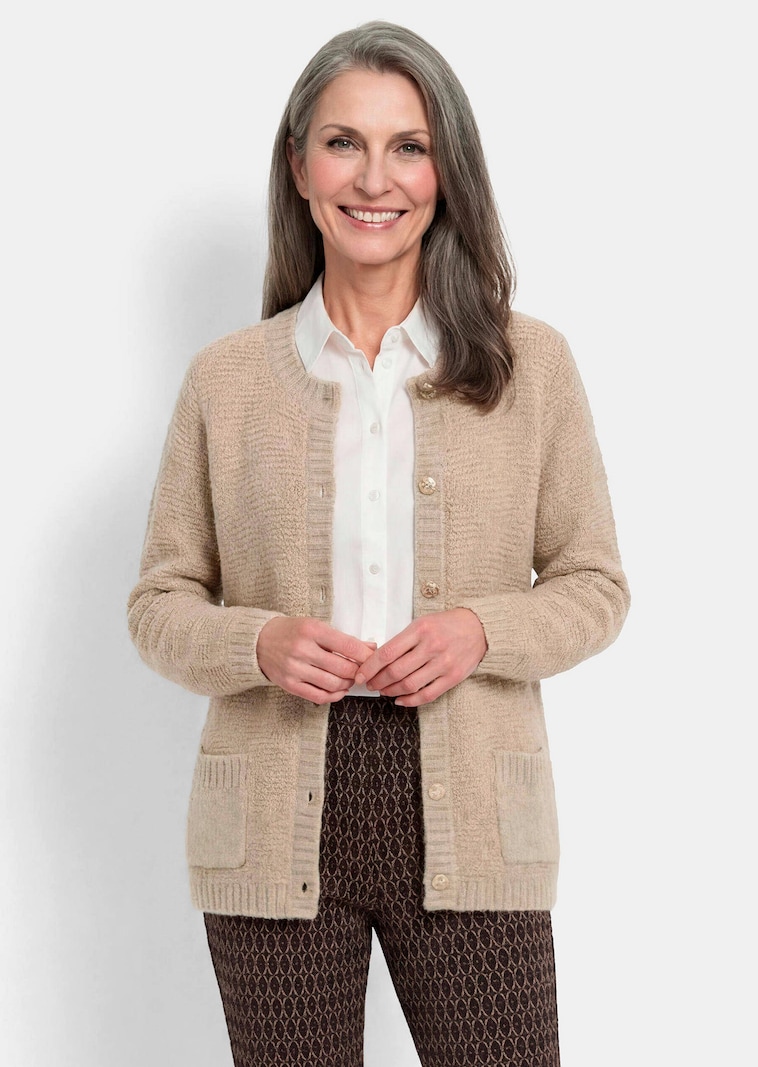Tricot jasje van merinowol met zigzagpatroon