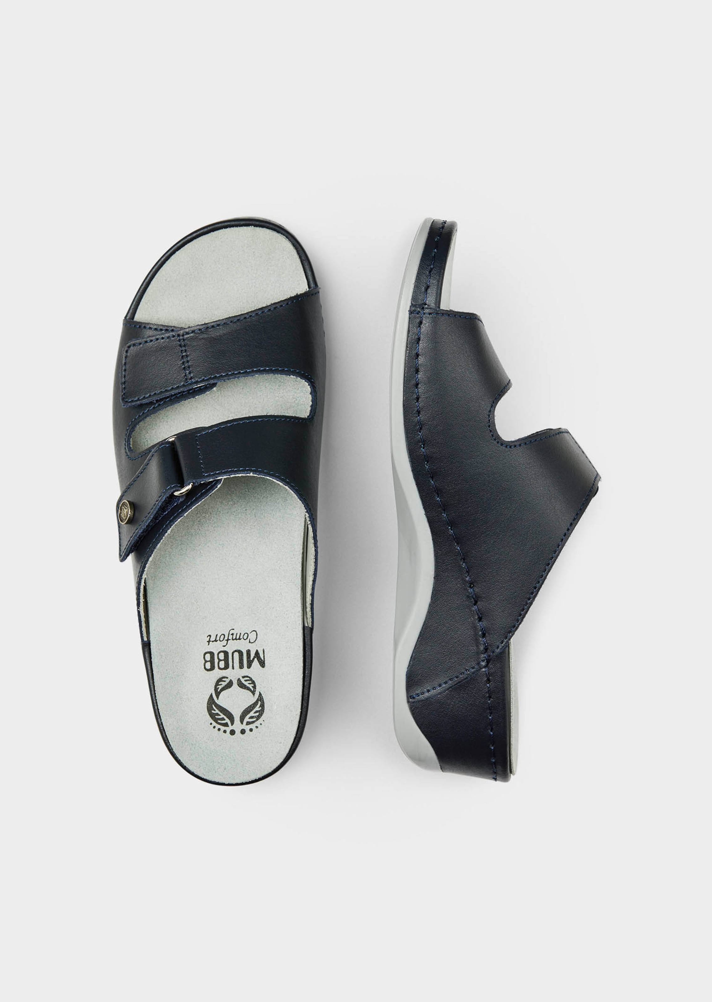 Pantoletten - marine - Gr. 41 de Goldner Fashion