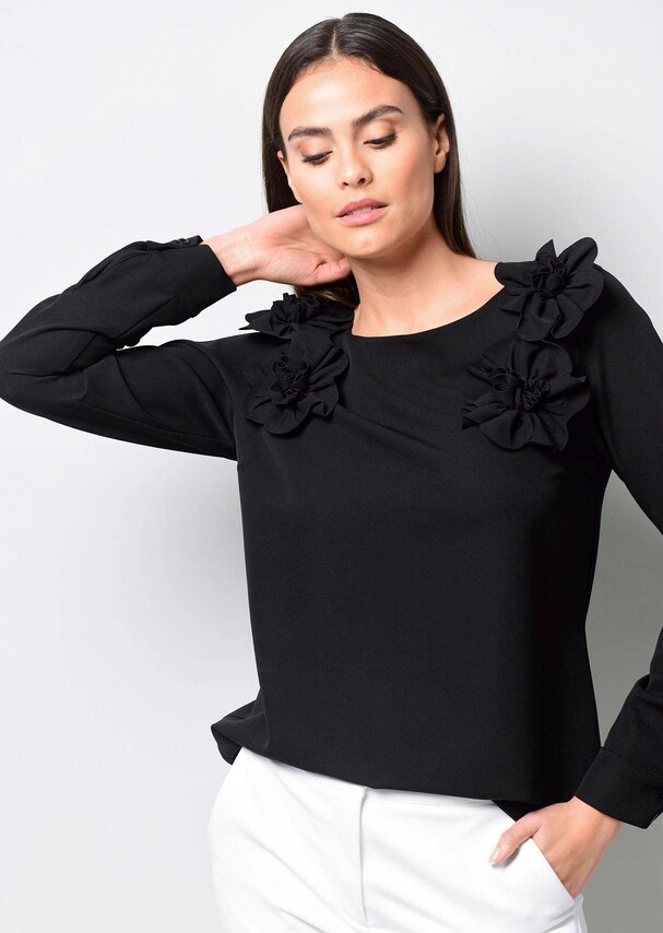 Bluse mit 3-D Blumen 6