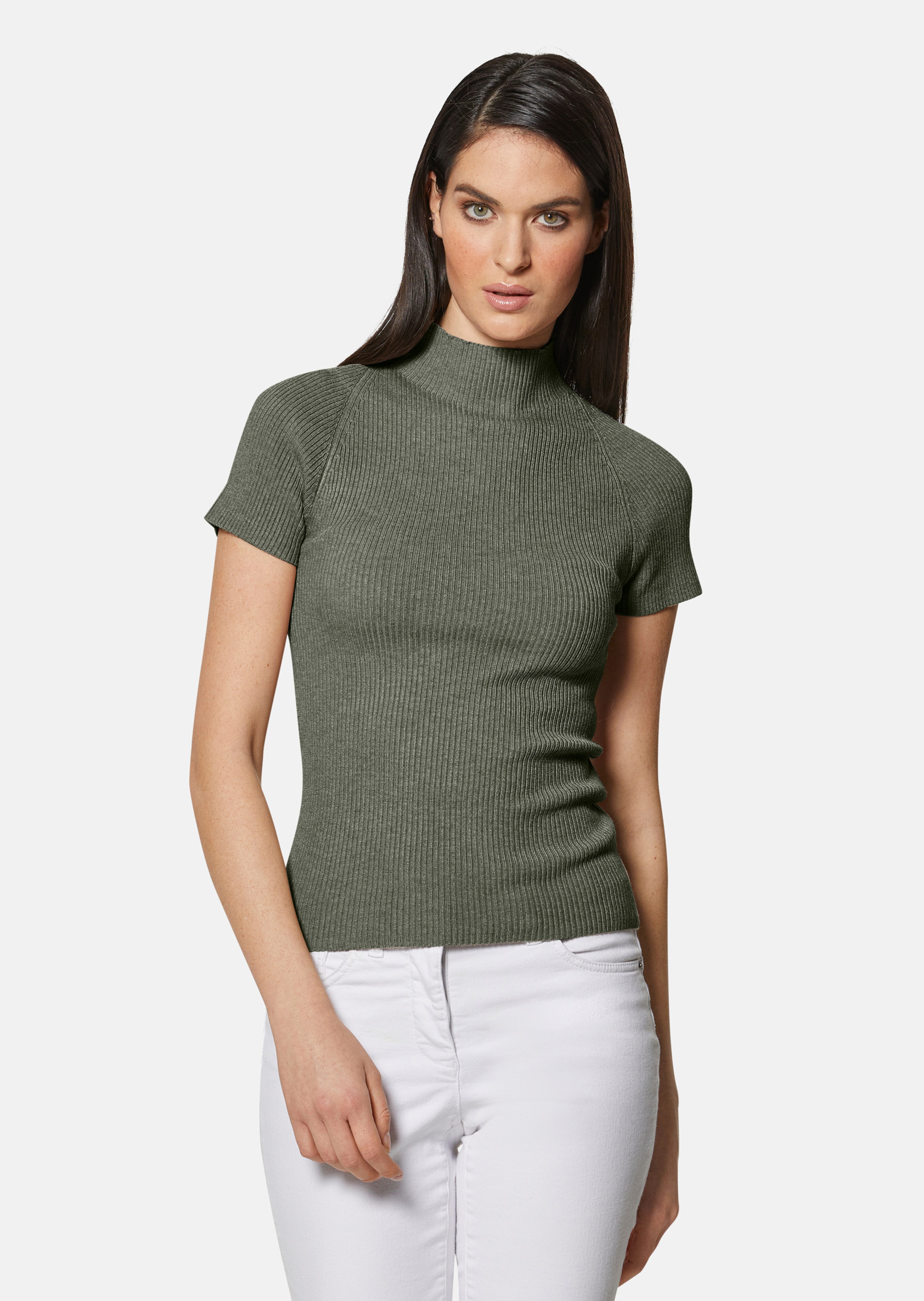 Pull en maille manches courtes